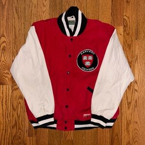 Harvard Crimson Stall & Dean Vintage Varsity Jacket Size XL